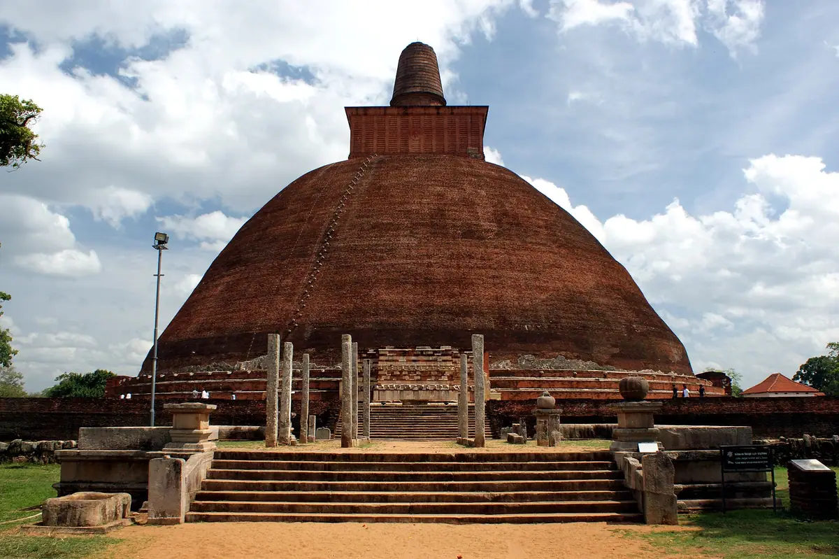 The brick dome of Jetavanaramaya stupa, Anuradhapura