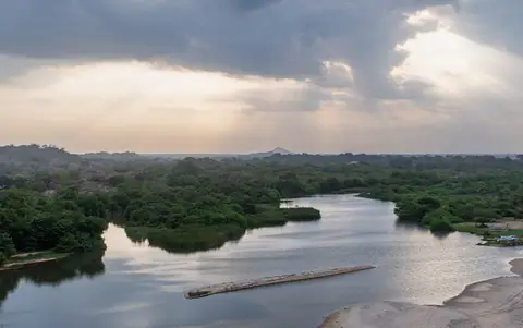 Evening over the Heda Oya river near Arugam Bay