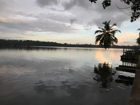 The Bentota river in the evening, seen from the Aluthgama bank