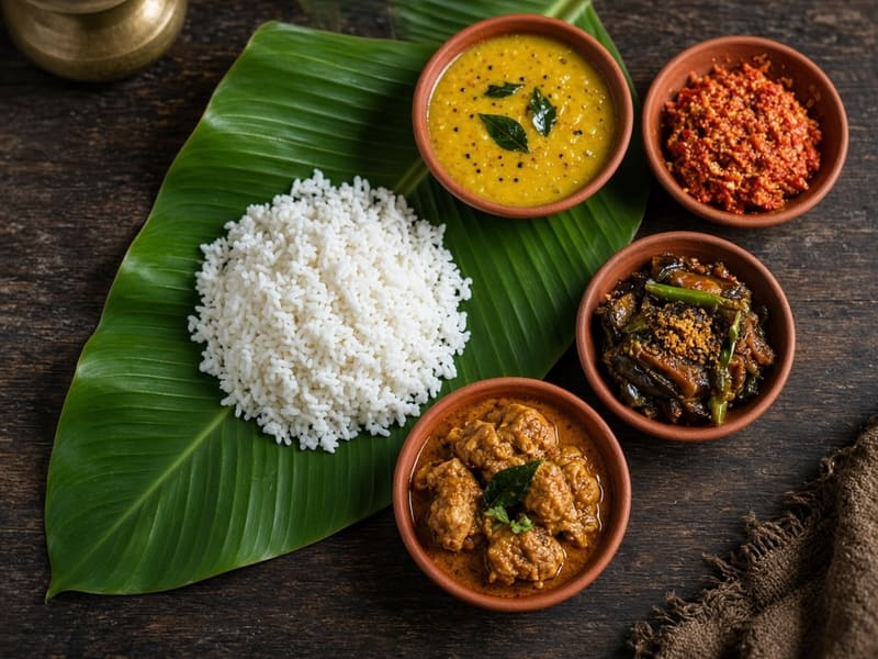 Sri Lankan rice and curry
