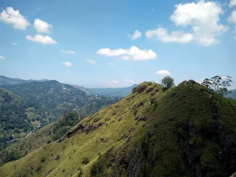 The grassy ridge of Little Adam's Peak above Ella