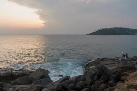 Evening over the sea seen from Parrot Rock, Mirissa