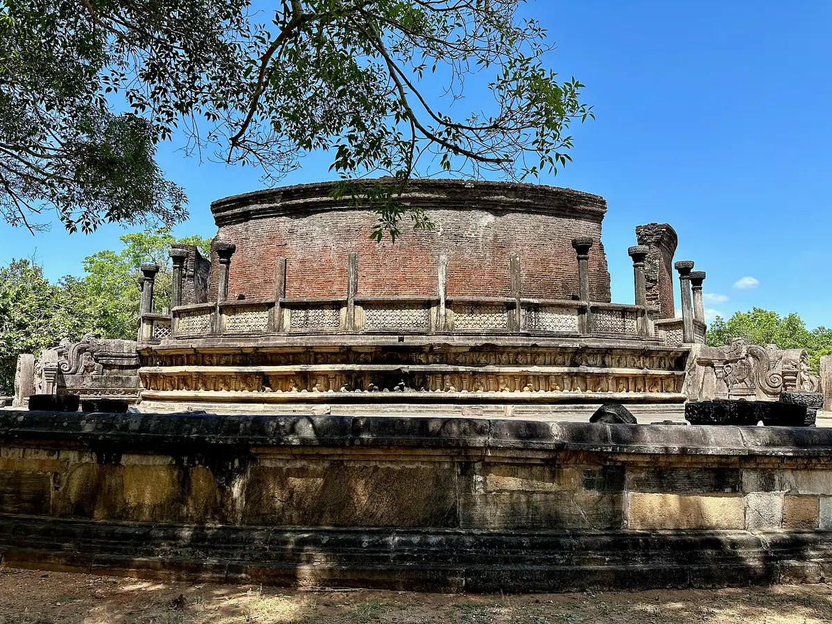 The circular Vatadage relic house in Polonnaruwa