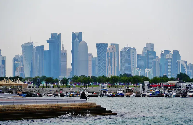 The Doha skyline across the Corniche