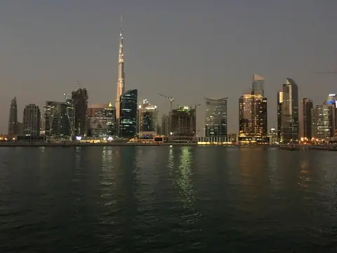 The Burj Khalifa and Downtown Dubai at night