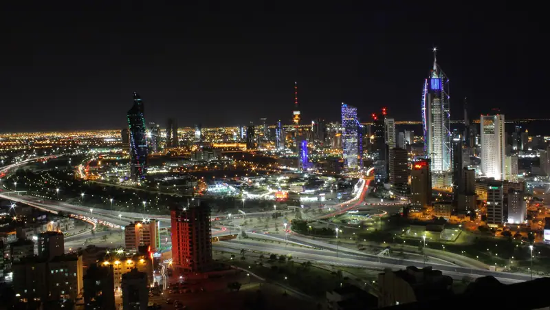Kuwait City towers by the Gulf