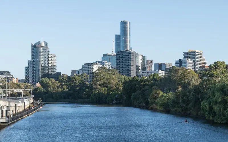 The Melbourne skyline seen from South Yarra