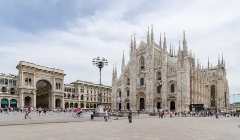 Milan Cathedral on the Piazza del Duomo