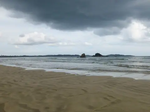 Two small islands off the beach at Weligama